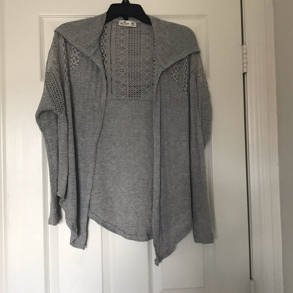 Lightweight hooded gray sweater - Picture 2 of 4